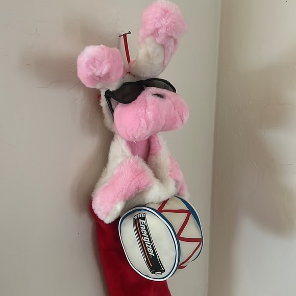 Vintage 1993 Energizer Bunny Plush Christmas Stocking **Missing Drum Sticks** - Picture 2 of 10
